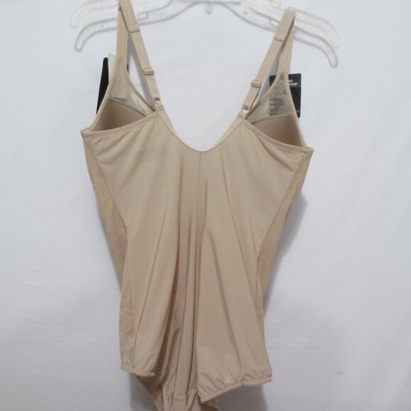 NWT Bali Ultra Light Body Briefer Shaper 38DD Firm Control Nude Lace 6552 ($62) - Picture 4 of 12